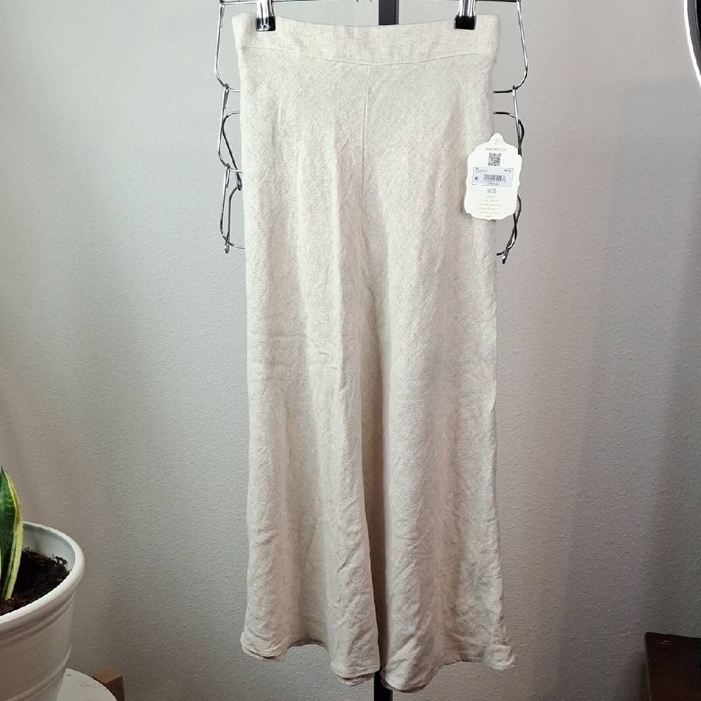 Altar'd State Cream Midi A-line Skirt for Casual Wear